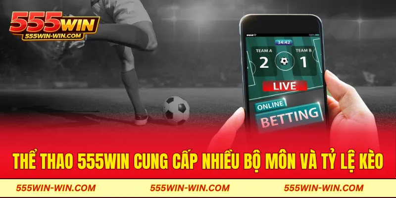 Thể thao 555WIN cung cấp nhiều bộ môn và tỷ lệ kèo